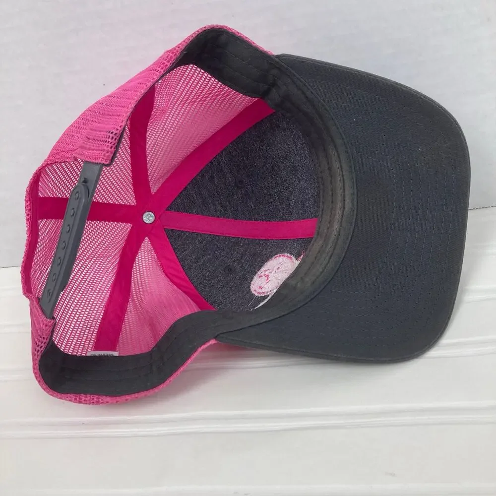 Blonde Bombshell Trucker Cap Women Hot Pink Gray Mesh Marilyn Monroe Silhouette